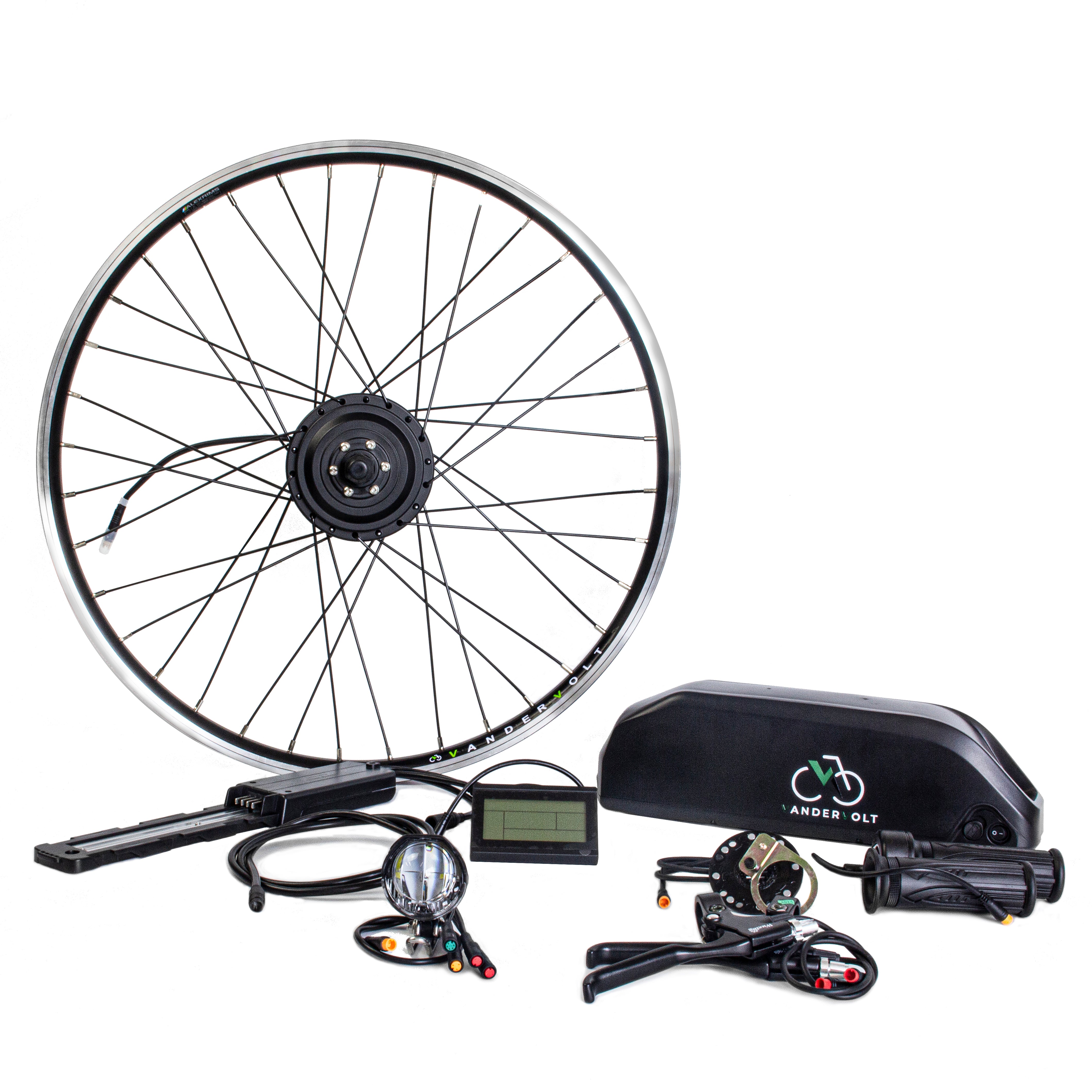 bicycle electric conversion kit uk VanderVolt 250W Front Wheel E-Bike Conversion Kit