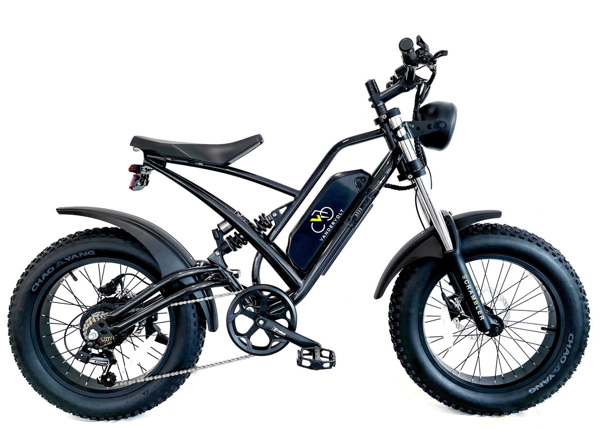 VanderVolt VV250w Scrambler UK Legal E-Bike | Fat Tyre - Full ...